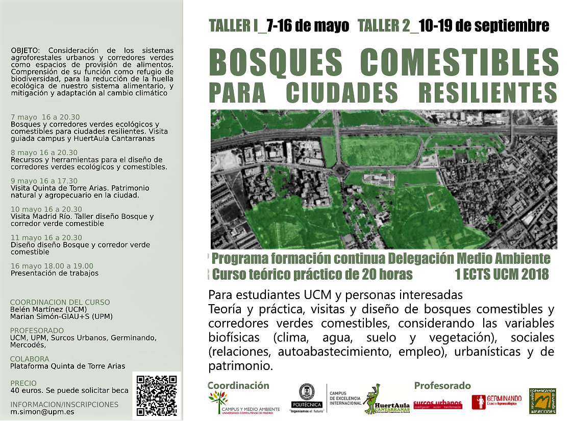 Curso Bosques Comestibles para ciudades Resilientes. Con créditos ECTS