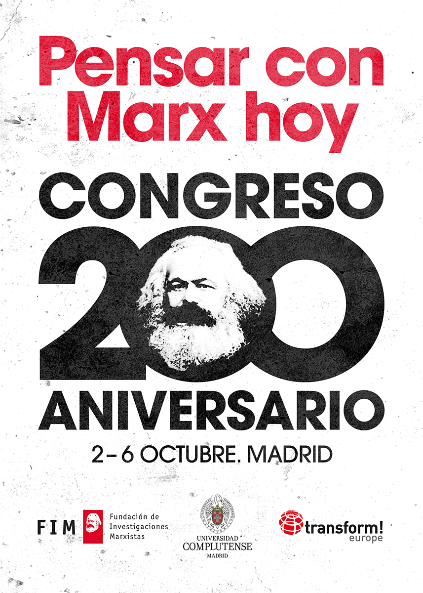 2-6 octubre: Congreso Internacional “Pensar con Marx hoy”