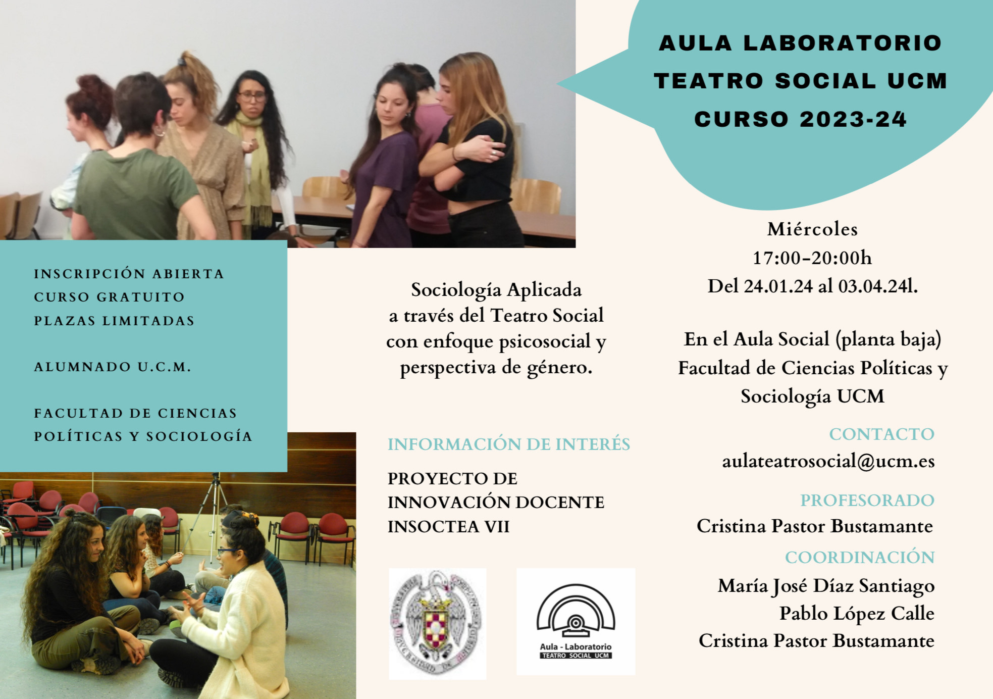 Aula Laboratorio de Teatro Social UCM 2023-24