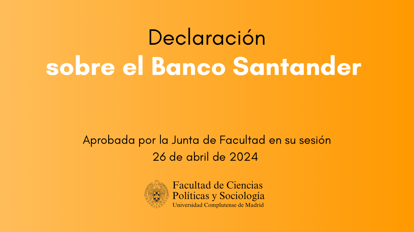 Declaración sobre el Banco Santander