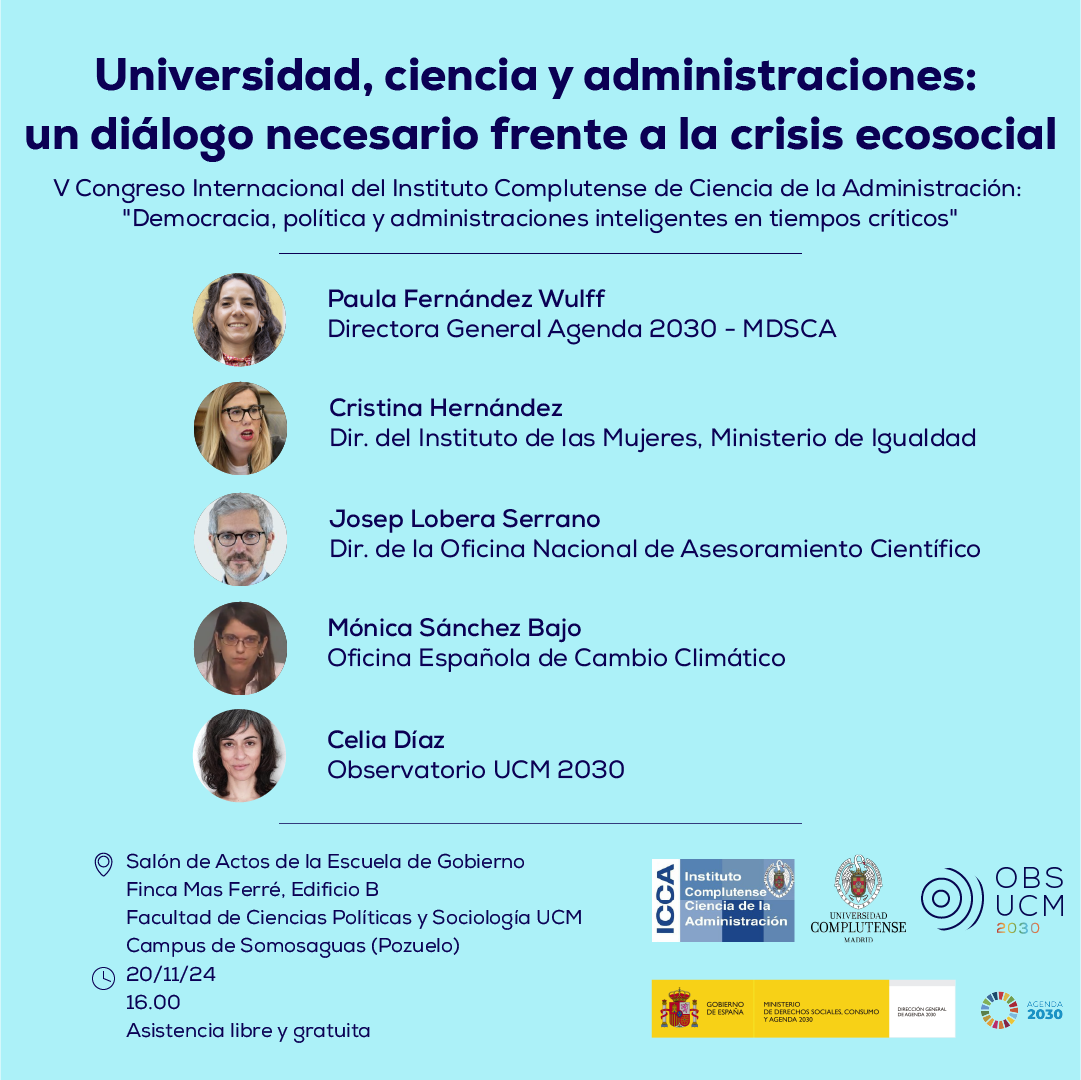 Universidad, ciencia y administraciones: un diálogo necesario frente a la crisis ecosocial.