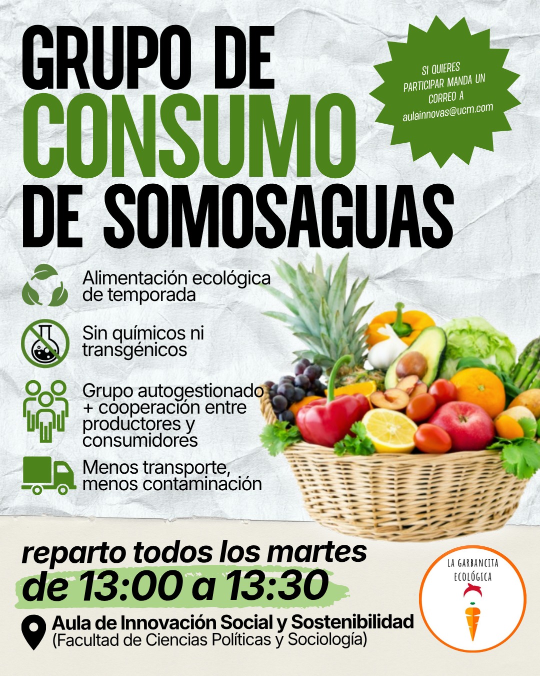 Nuevo grupo de consumo ecológico de Somosaguas